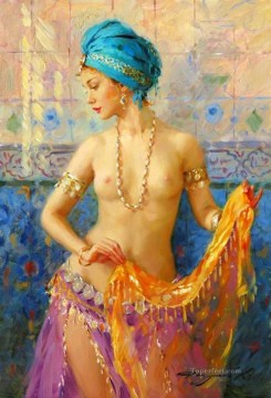 Pretty Lady KR 023 Impressionist nude Oil Paintings